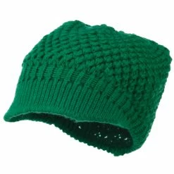 Cheveux Women's Visored Knit Beanie -Adams Shop wv005db emerald 1