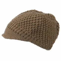 Cheveux Women's Visored Knit Beanie -Adams Shop wv007db camel 5