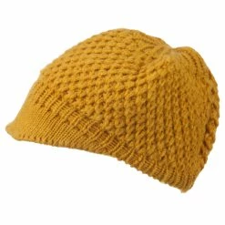 Cheveux Women's Visored Knit Beanie -Adams Shop wv009db mustard 5