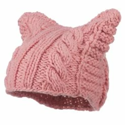 Jeanne Simmons Women's Acrylic Cable Knit Beanie 37 Jeanne Simmons Women's Acrylic Cable Knit Beanie -Adams Shop ww004ps pink 1
