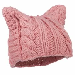 Jeanne Simmons Women's Acrylic Cable Knit Beanie 40 Jeanne Simmons Women's Acrylic Cable Knit Beanie -Adams Shop ww004ps pink 4