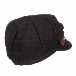 Jeanne Simmons Women's Textured Button Cabbie Cap 24 Jeanne Simmons Women's Textured Button Cabbie Cap -Adams Shop wx001cb black 3