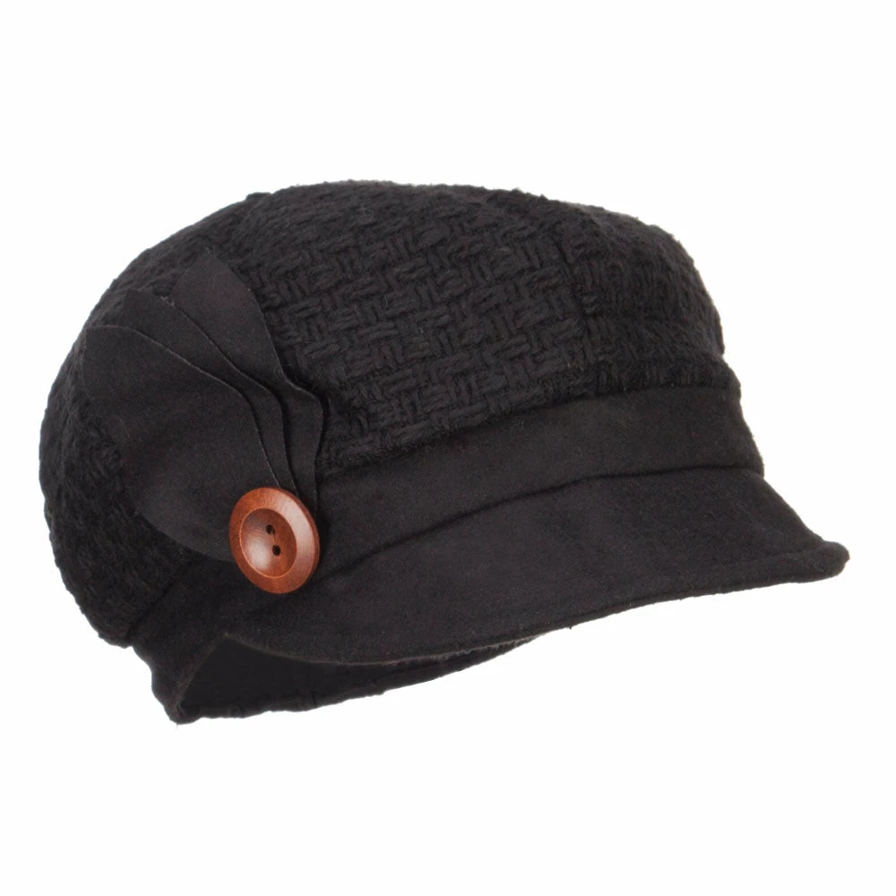 Jeanne Simmons Women's Textured Button Cabbie Cap 6 Jeanne Simmons Women's Textured Button Cabbie Cap - Image 4