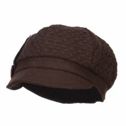 Jeanne Simmons Women's Textured Button Cabbie Cap 32 Jeanne Simmons Women's Textured Button Cabbie Cap -Adams Shop wx002cb chocolate 1