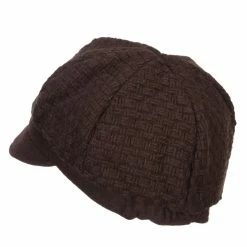 Jeanne Simmons Women's Textured Button Cabbie Cap 33 Jeanne Simmons Women's Textured Button Cabbie Cap -Adams Shop wx002cb chocolate 2