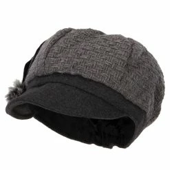 Jeanne Simmons Women's Textured Button Cabbie Cap 37 Jeanne Simmons Women's Textured Button Cabbie Cap -Adams Shop wx003cb grey 1