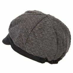 Jeanne Simmons Women's Textured Button Cabbie Cap 38 Jeanne Simmons Women's Textured Button Cabbie Cap -Adams Shop wx003cb grey 2