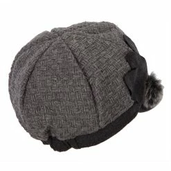 Jeanne Simmons Women's Textured Button Cabbie Cap 39 Jeanne Simmons Women's Textured Button Cabbie Cap -Adams Shop wx003cb grey 3