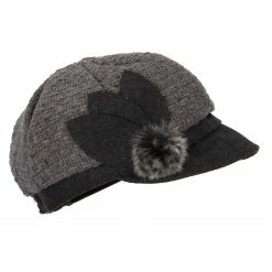 Jeanne Simmons Women's Textured Button Cabbie Cap 41 Jeanne Simmons Women's Textured Button Cabbie Cap -Adams Shop wx003cb grey 5
