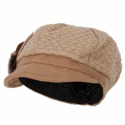 Jeanne Simmons Women's Textured Button Cabbie Cap 27 Jeanne Simmons Women's Textured Button Cabbie Cap -Adams Shop wx004cb khaki 1