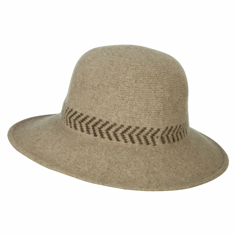 Jeanne Simmons Women's Wool Zig Zag Designed Crown 3 Inch Brim Yarn Bucket Hat 4 Jeanne Simmons Women's Wool Zig Zag Designed Crown 3 Inch Brim Yarn Bucket Hat - Image 2