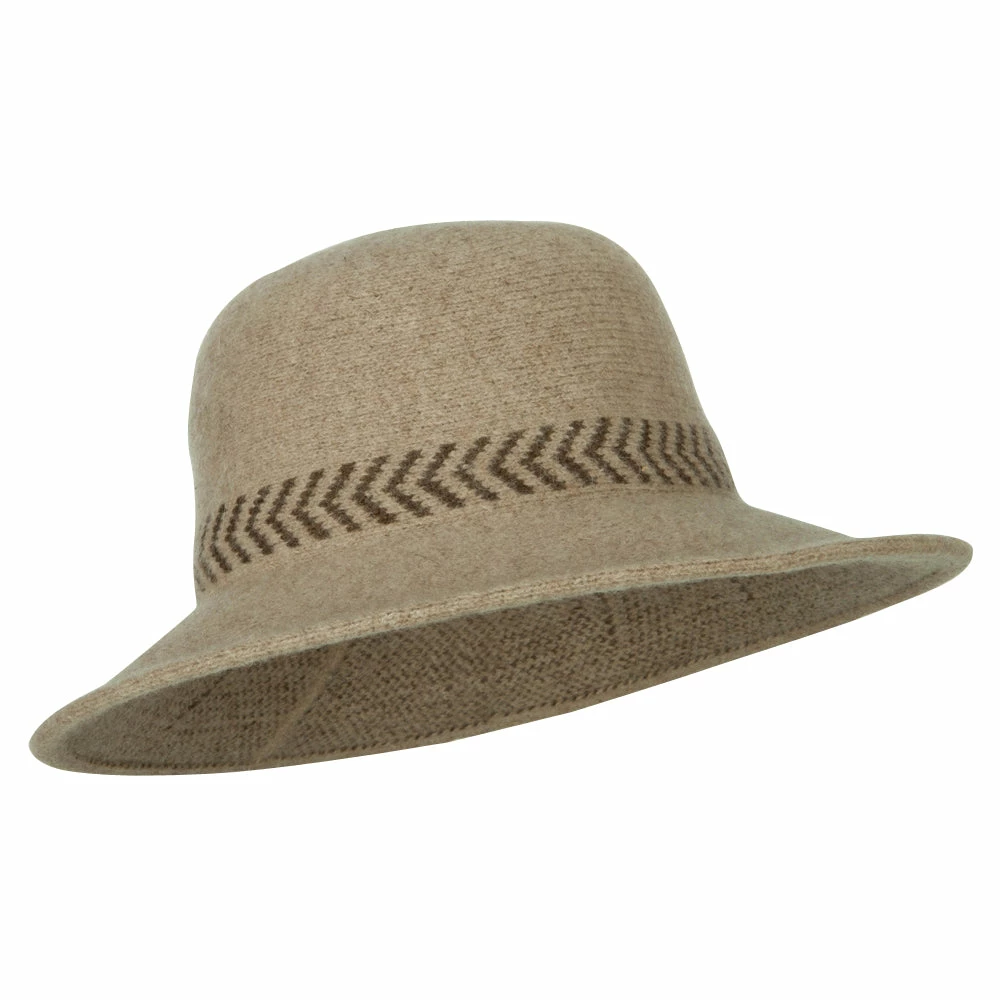Jeanne Simmons Women's Wool Zig Zag Designed Crown 3 Inch Brim Yarn Bucket Hat 6 Jeanne Simmons Women's Wool Zig Zag Designed Crown 3 Inch Brim Yarn Bucket Hat - Image 4