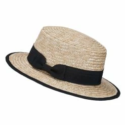Jeanne Simmons Women's Boater Pork Pie Fedora -Adams Shop xp001pp natural 2