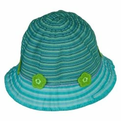 Jeanne Simmons Girl's Flower Accent Bucket Hat -Adams Shop yf001bh blue 3