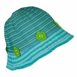 Jeanne Simmons Girl's Flower Accent Bucket Hat -Adams Shop yf001bh blue 5