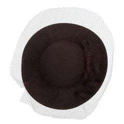 Something Special Wool Felt Floppy Hat With Net -Adams Shop yh002fp brown 5