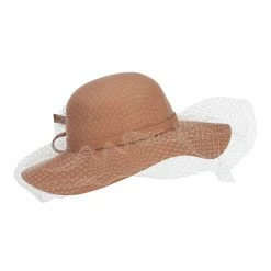 Something Special Wool Felt Floppy Hat With Net -Adams Shop yh004fp camel 3