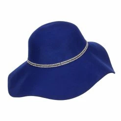 Something Special Wool Felt Stone Band Floppy Hat -Adams Shop yp001fp blue 3 3