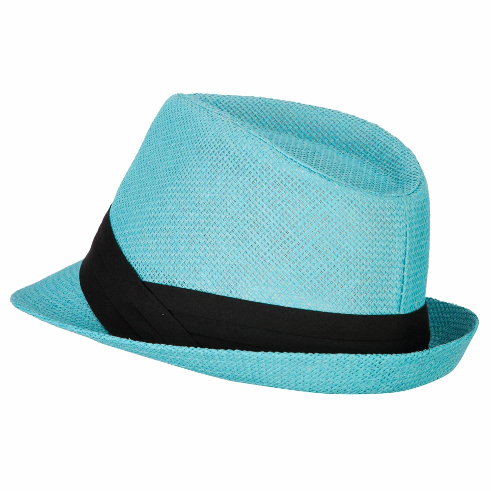 Jeanne Simmons Youth Paper Straw Pinch Top Fedora Hat 4 Jeanne Simmons Youth Paper Straw Pinch Top Fedora Hat - Image 2
