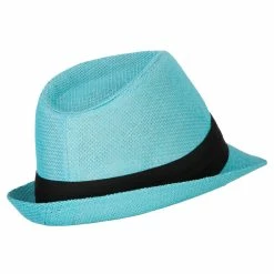 Jeanne Simmons Youth Paper Straw Pinch Top Fedora Hat 34 Jeanne Simmons Youth Paper Straw Pinch Top Fedora Hat -Adams Shop yp001sf aqua 3 1
