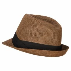Jeanne Simmons Youth Paper Straw Pinch Top Fedora Hat 38 Jeanne Simmons Youth Paper Straw Pinch Top Fedora Hat -Adams Shop yp002sf dk brown 2 1