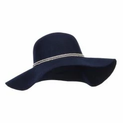 Something Special Wool Felt Stone Band Floppy Hat -Adams Shop yp003fp navy 4 3