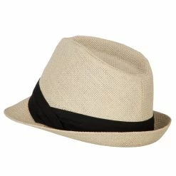 Jeanne Simmons Youth Paper Straw Pinch Top Fedora Hat 43 Jeanne Simmons Youth Paper Straw Pinch Top Fedora Hat -Adams Shop yp003sf ivory 2 1