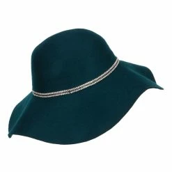 Something Special Wool Felt Stone Band Floppy Hat -Adams Shop yp005fp teal 3 3