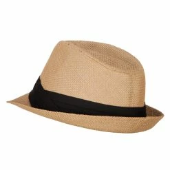 Jeanne Simmons Youth Paper Straw Pinch Top Fedora Hat 53 Jeanne Simmons Youth Paper Straw Pinch Top Fedora Hat -Adams Shop yp005sf tan 2 1