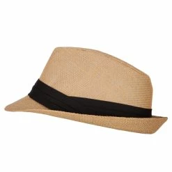 Jeanne Simmons Youth Paper Straw Pinch Top Fedora Hat 56 Jeanne Simmons Youth Paper Straw Pinch Top Fedora Hat -Adams Shop yp005sf tan 5 1