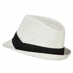 Jeanne Simmons Youth Paper Straw Pinch Top Fedora Hat 58 Jeanne Simmons Youth Paper Straw Pinch Top Fedora Hat -Adams Shop yp006sf white 2 1