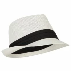 Jeanne Simmons Youth Paper Straw Pinch Top Fedora Hat 60 Jeanne Simmons Youth Paper Straw Pinch Top Fedora Hat -Adams Shop yp006sf white 4 1
