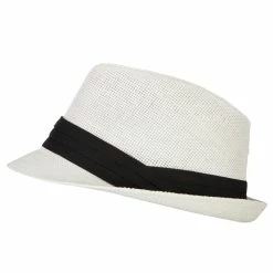 Jeanne Simmons Youth Paper Straw Pinch Top Fedora Hat 61 Jeanne Simmons Youth Paper Straw Pinch Top Fedora Hat -Adams Shop yp006sf white 5 1