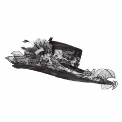 Something Special Floral Ruffle Brim Organza Hat