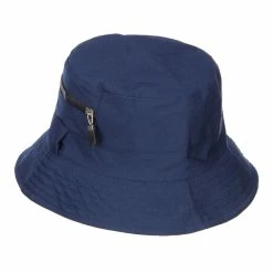 Jeanne Simmons Zip Pocket Cotton Bucket Hat -Adams Shop zp003bh navy 2