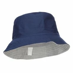 Jeanne Simmons Zip Pocket Cotton Bucket Hat -Adams Shop zp003bh navy 4