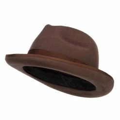 Jeanne Simmons Men's Brushed Wool Felt Fedora -Adams Shop zz001tf brown 1