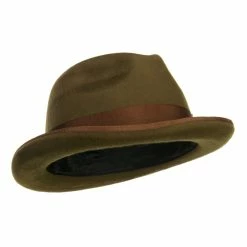 Jeanne Simmons Men's Brushed Wool Felt Fedora -Adams Shop zz002tf olive 4